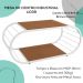 Mesa de Centro Industrial 90 cm LI039 Canela Branco KPB