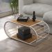 Mesa de Centro Industrial 90 cm LI039 Canela Branco KPB