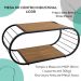 Mesa de Centro Industrial 90 cm LI039 Freijo Preto Fosco KPB