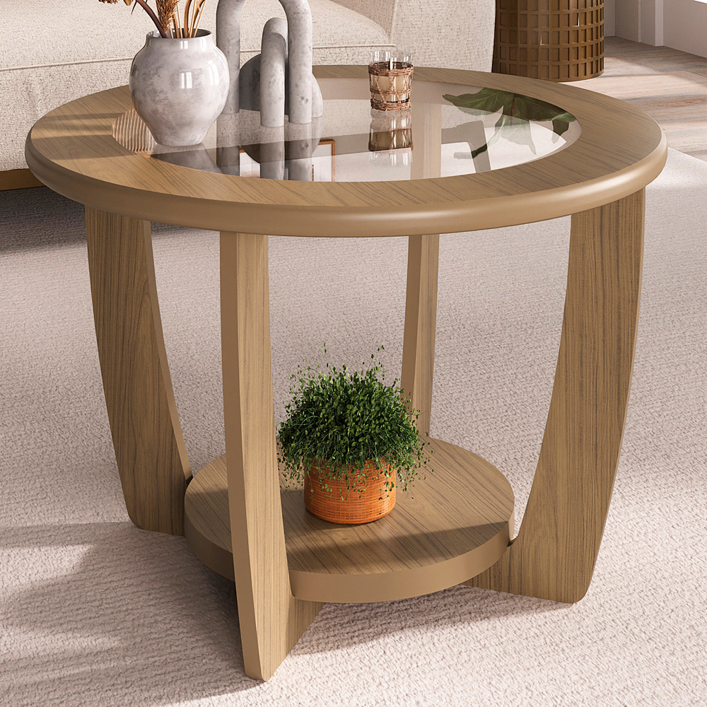 Mesa de Centro MDF 60 cm Sala de Estar 4575 Carvalho ARLY
