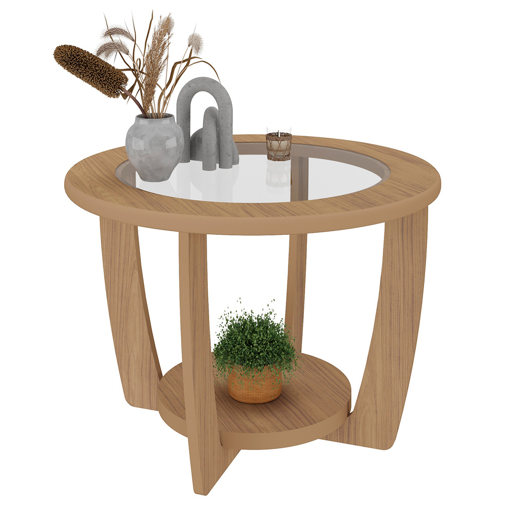 Mesa de Centro MDF 60 cm Sala de Estar 4575 Carvalho ARLY