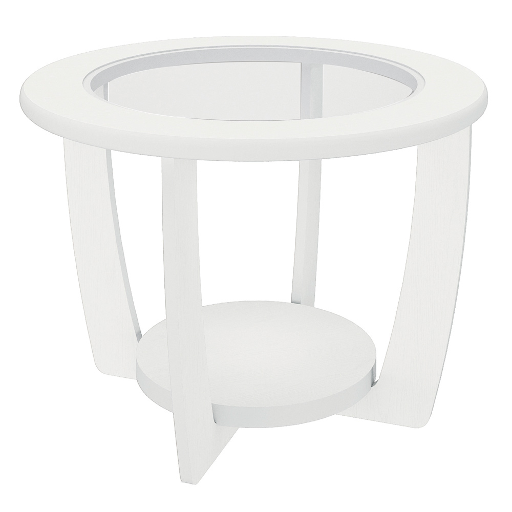 Mesa de Centro MDF 60 cm Sala de Estar 4629 Branco ARLY