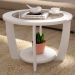 Mesa de Centro MDF 60 cm Sala de Estar 4629 Branco ARLY