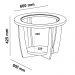 Mesa de Centro MDF 60 cm Sala de Estar 4629 Branco ARLY