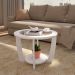 Mesa de Centro MDF 60 cm Sala de Estar 4629 Branco ARLY