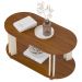 Mesa de Centro MDF Sala de Estar 91 cm 4619 Cedro Off White ARLY