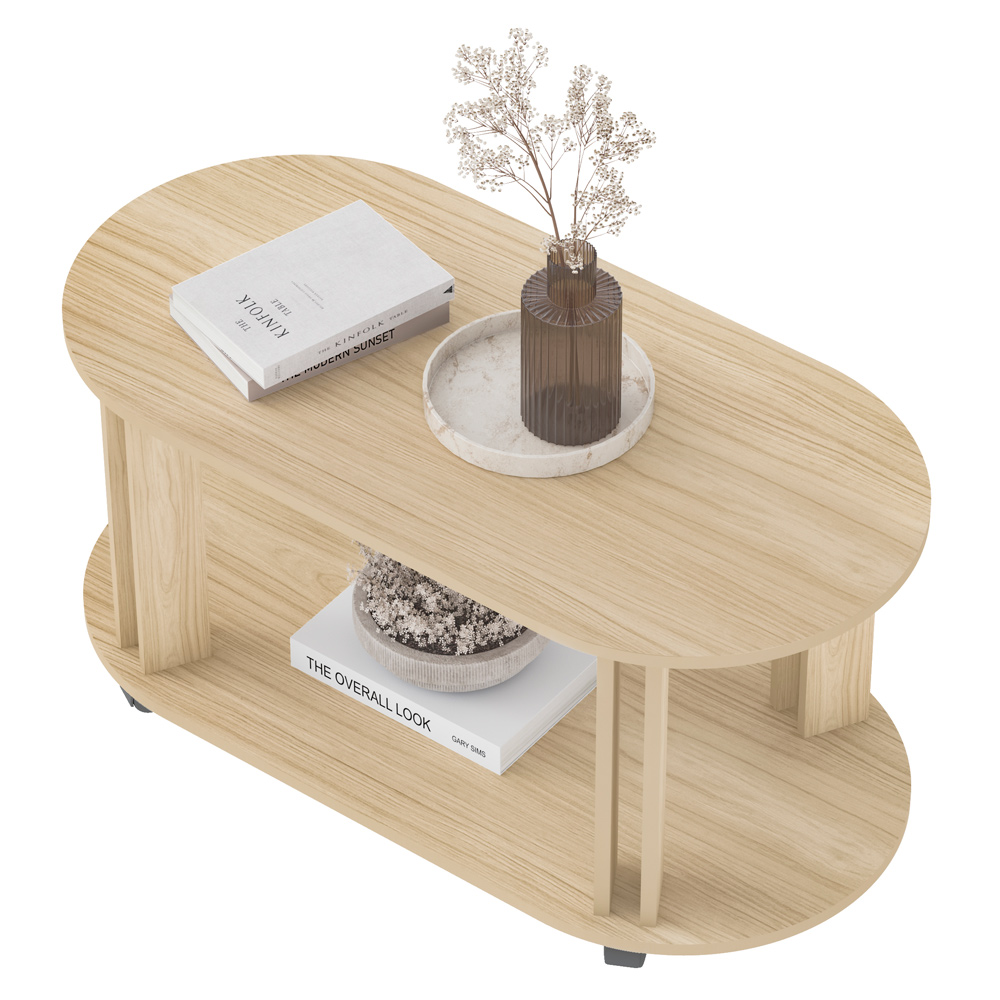 Mesa de Centro MDF Sala de Estar 91 cm 4620 Naturale ARLY
