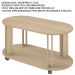 Mesa de Centro MDF Sala de Estar 91 cm 4620 Naturale ARLY