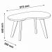 Mesa de Centro MDF Tampo Curvo 91 cm 4604 Off White ARLY