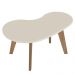 Mesa de Centro MDF Tampo Curvo 91 cm 4604 Off White ARLY