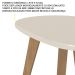 Mesa de Centro MDF Tampo Curvo 91 cm 4604 Off White ARLY