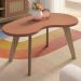 Mesa de Centro MDF Tampo Curvo 91 cm 4605 Terracota ARLY