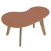 Mesa de Centro MDF Tampo Curvo 91 cm 4605 Terracota ARLY