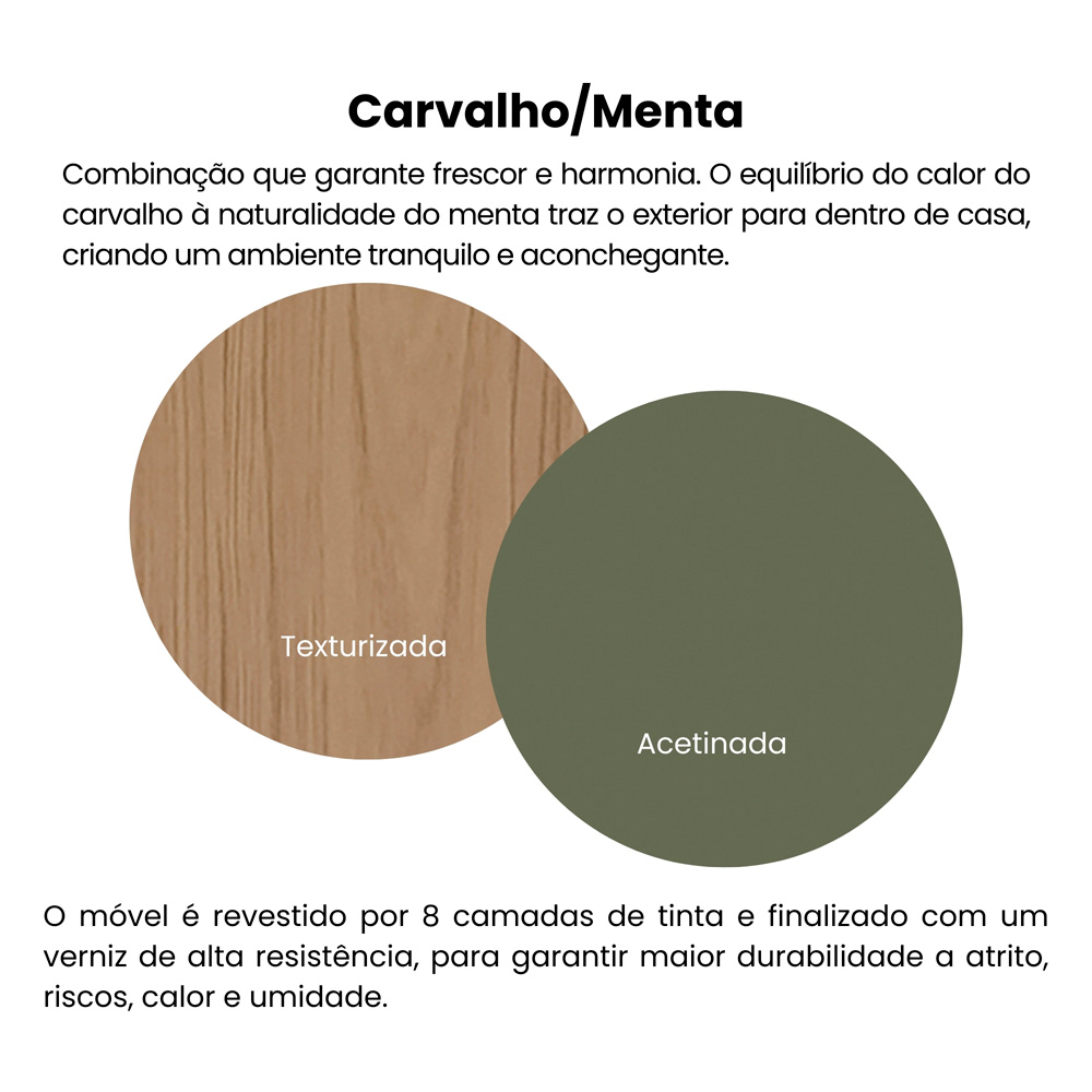 Mesa de Centro MDF Tampo Curvo 91 cm 4715 Menta ARLY