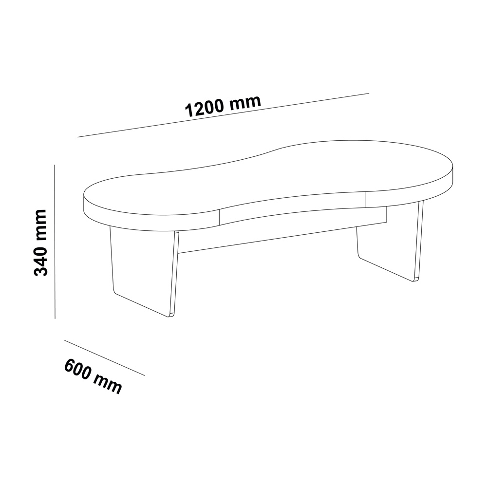 Mesa de Centro Para Sala 120 cm 4732 Cinamomo ARLY