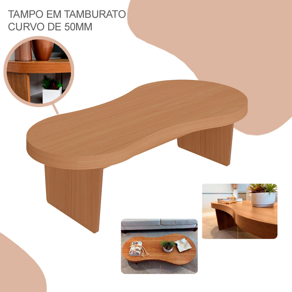 Mesa de Centro Para Sala 120 cm 4733 Carvalho ARLY