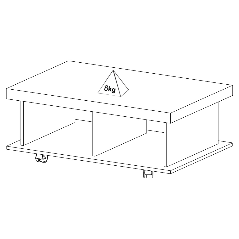 Mesa de Centro Para Sala 90 cm 4295 Carvalho ARLY