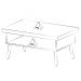 Mesa de Centro Para Sala 91 cm 3840 Pinho Off White ARLY