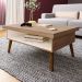 Mesa de Centro Para Sala 91 cm 4150 Carvalho Off White ARLY