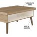 Mesa de Centro Para Sala 91 cm 4150 Carvalho Off White ARLY