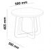 Mesa de Centro Para Sala de Estar 59 cm 4498 Off White Cedro ARLY