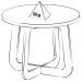 Mesa de Centro Para Sala de Estar 59 cm 4498 Off White Cedro ARLY