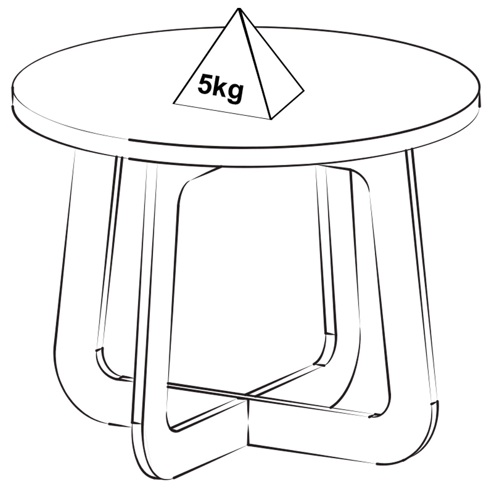 Mesa de Centro Para Sala de Estar 59 cm 4498 Off White Cedro ARLY