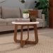 Mesa de Centro Para Sala de Estar 59 cm 4498 Off White Cedro ARLY