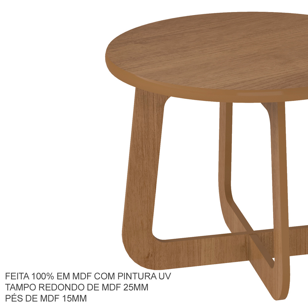 Mesa de Centro Para Sala de Estar 59 cm 4670 Cinamomo ARLY