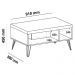 Mesa de Centro Sala de Estar 91 cm 4215 Carvalho ARLY
