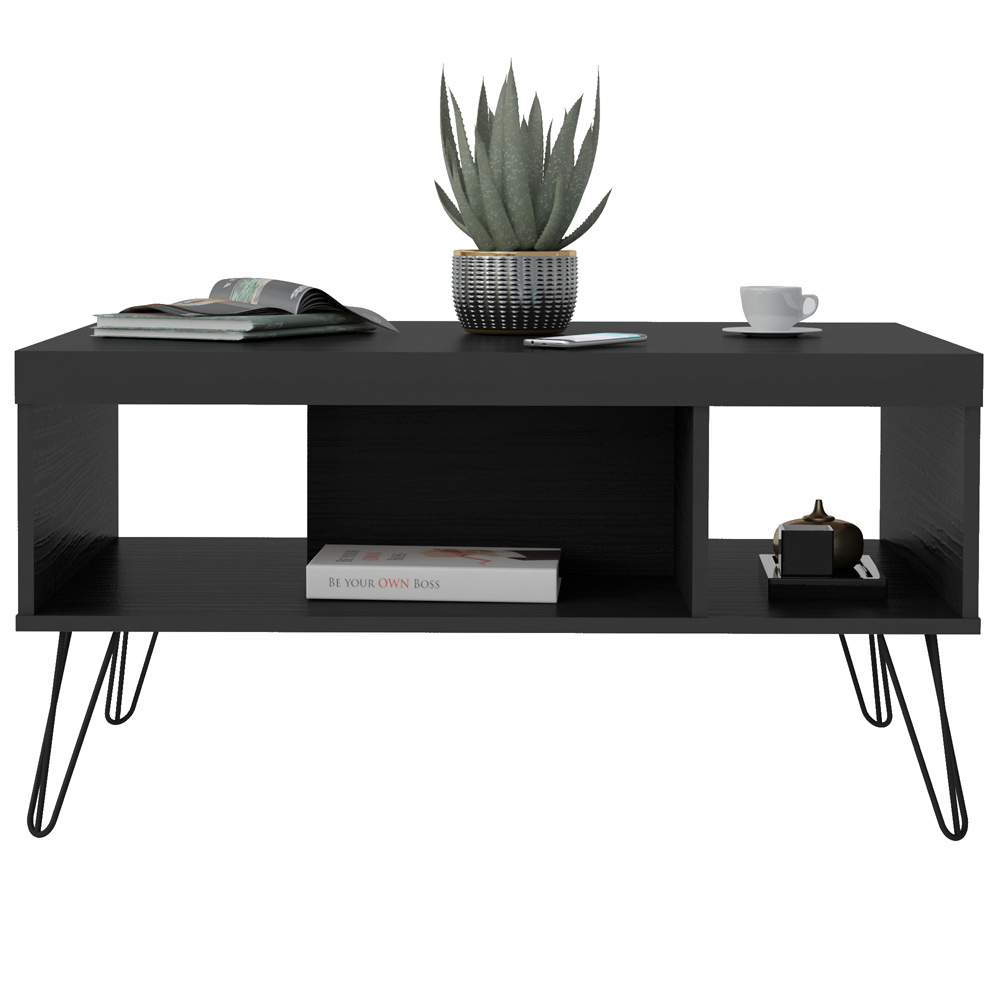 Mesa de Centro Sala de Estar 91 cm 4216 Preto ARLY