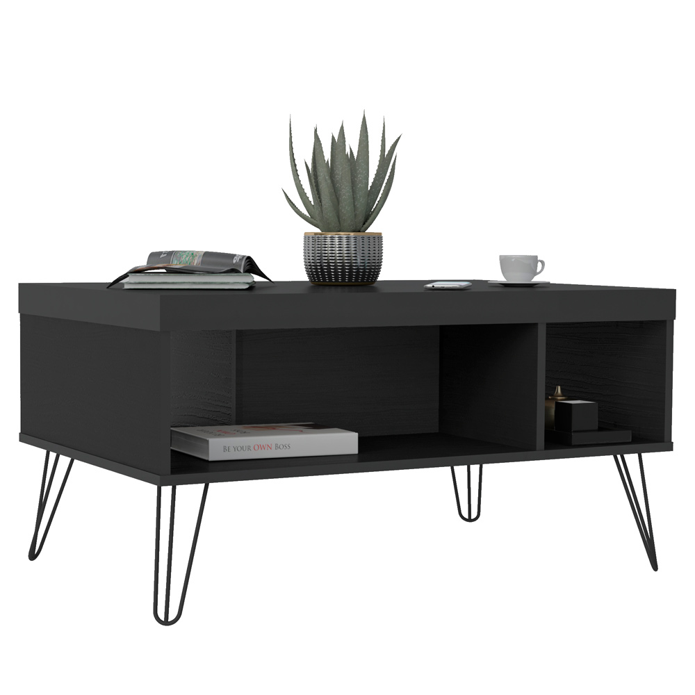 Mesa de Centro Sala de Estar 91 cm 4216 Preto ARLY