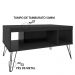 Mesa de Centro Sala de Estar 91 cm 4216 Preto ARLY