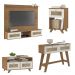 Painel 72 Pol Aparador 2 Mesas TR4 Cinamomo Off White ARLY