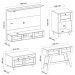 Painel 72 Pol Aparador 2 Mesas TR4 Cinamomo Off White ARLY