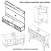 Painel 72 Pol Aparador 2 Mesas TR4 Cinamomo Off White ARLY