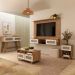 Painel 72 Pol Aparador 2 Mesas TR4 Cinamomo Off White ARLY