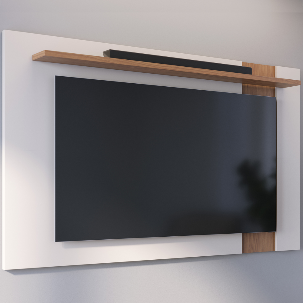 Painel Extensivel TV 70 Polegadas Leme Off White Matte Freijo CLB