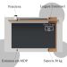 Painel Extensivel TV 70 Polegadas Leme Off White Matte Freijo CLB