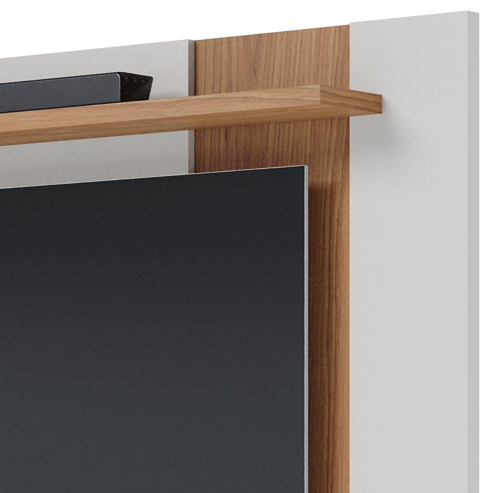 Painel Extensivel TV 70 Polegadas Leme Off White Matte Freijo CLB