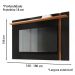 Painel Extensivel TV 70 Polegadas Leme Preto Noce Milano CLB