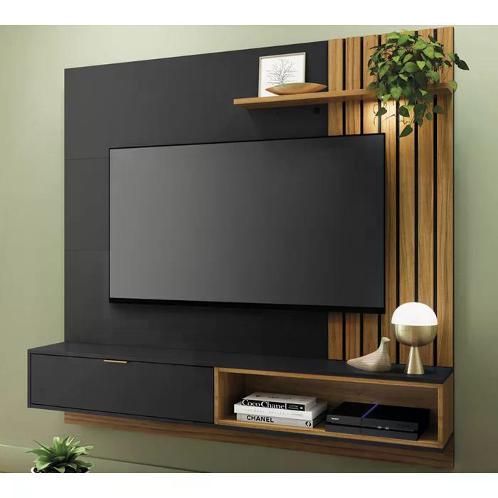 Painel Home Para TV 60 Polegadas Tocantins Preto Noce Milano CLB