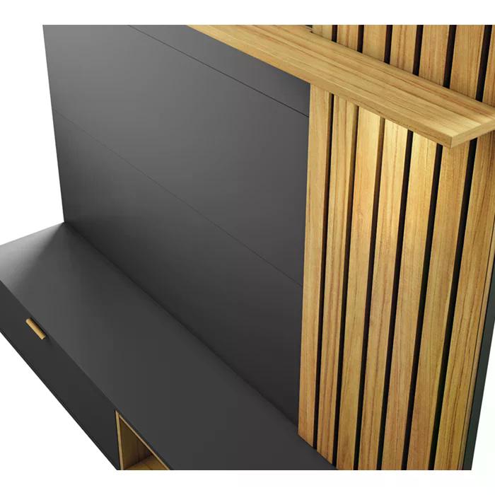 Painel Home Para TV 60 Polegadas Tocantins Preto Noce Milano CLB