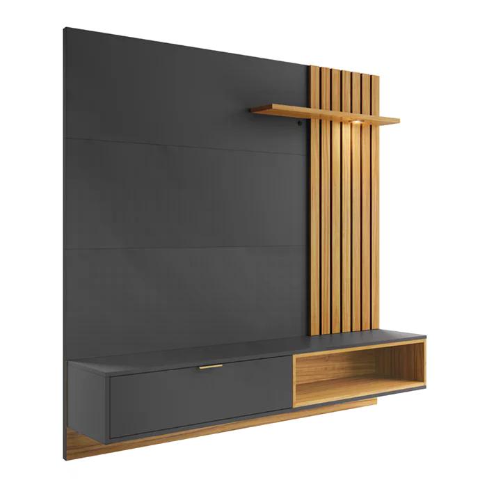 Painel Home Para TV 60 Polegadas Tocantins Preto Noce Milano CLB