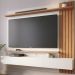 Painel Home Suspenso Para TV 70 Polegadas Juriti Off White Matte Freijo CLB