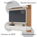 Painel Home Suspenso Para TV 70 Polegadas Juriti Off White Matte Freijo CLB