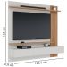 Painel Home Suspenso Para TV 70 Polegadas Juriti Off White Matte Freijo CLB