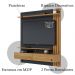 Painel Home Suspenso TV 65 Polegadas Juriti Noce Milano Preto CLB