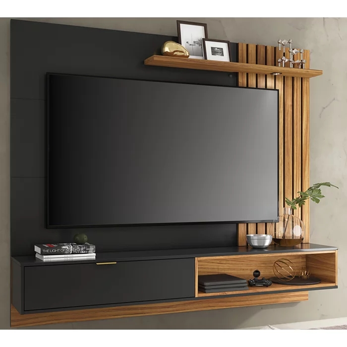 Painel Home Suspenso TV 65 Polegadas Tocantins Preto Noce Milano CLB