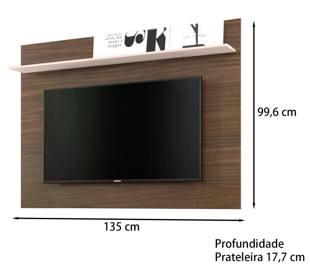 Painel Para TV 55 Polegadas Maia Nogueira Real Off White CLB